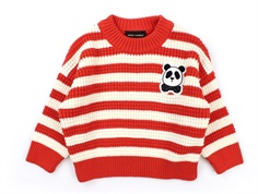 Mini Rodini sweater red panda striber